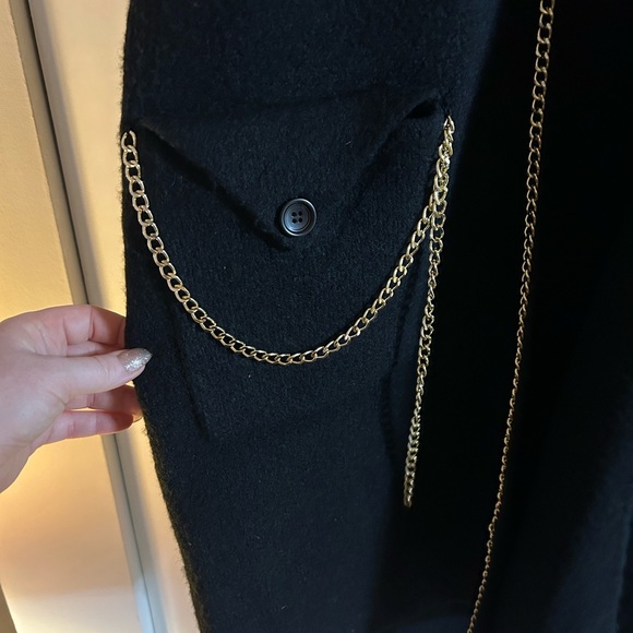 *NEW* Max Sport LA sweater jacket. Black with gold trim. US L. - Picture 5 of 5